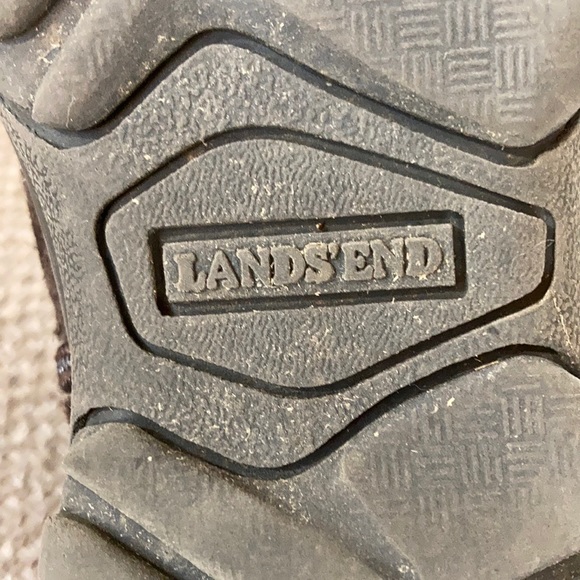 LANDS END All Weather Zip Pull On Suede Leather Toddler Boots Brown Size 11 - Picture 9 of 10